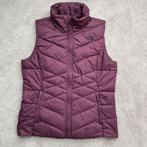 North Face Down Puffer Vest Womens Medium 550 Aconagua Red Insulated Winter
